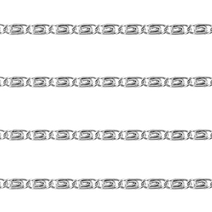 Fornituras Acero Inox cadena jasseron cord&oacute;n Plateado