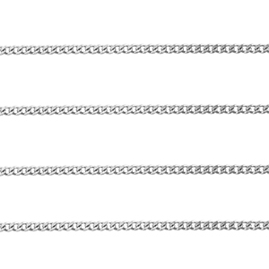 Fornituras Acero Inox cadena jasseron gourmet Plateado