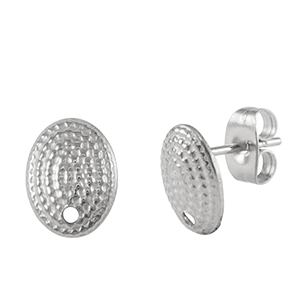 Pendientes Acero Inox Plateado