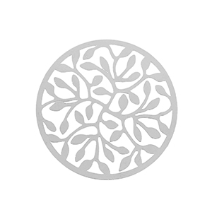 Colgantes Acero Inox bohemios 33mm Plateado