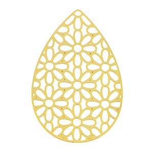 Colgantes Acero Inox bohemios gota Dorado