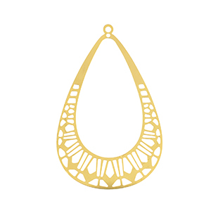 Colgantes Acero Inox bohemios gota Dorado