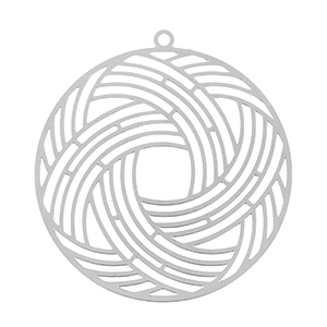 Colgantes Acero Inox bohemios 45mm Plateado