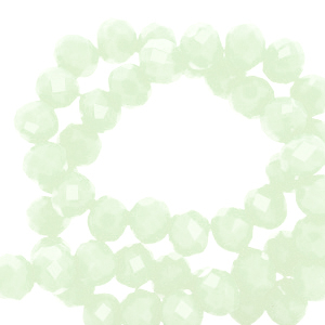 Abalorios faceteados disco 3x2mm Verde menta