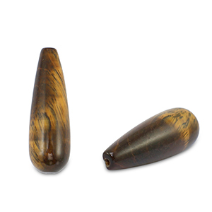 Piedras Naturales abalorios Ojo de tigre gota Marr&oacute;n dorado