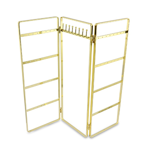 Expositor de joyer&iacute;a para pendientes y collares Dorado