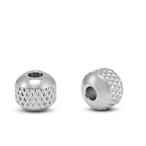 Abalorios Acero Inox 6mm Plateado