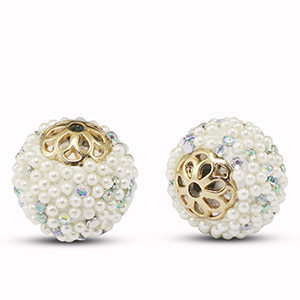 Abalorios bohemios Glitter blancuzco