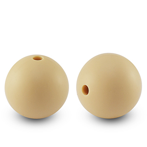 Abalorios de silicona 15mm Marr&oacute;n arena