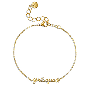 Pulseras Acero Inox ''girlsquad'' Dorado