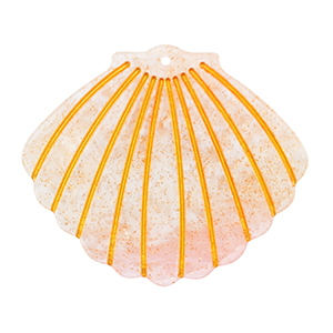 Colgantes de resina concha Rosa claro