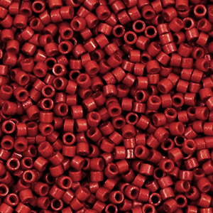 Abalorios Miyuki Delica's 11/0 Duracoat opaque dyed garnet red DB-2354