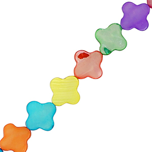 Abalorios conchas tr&eacute;bol Multicolor