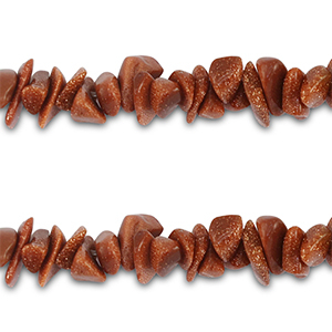 Abalorios chips Glitter marr&oacute;n ladrillo terracota