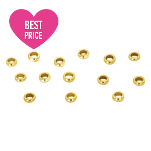 Fornituras Acero inox chafas 2.5mm Dorado