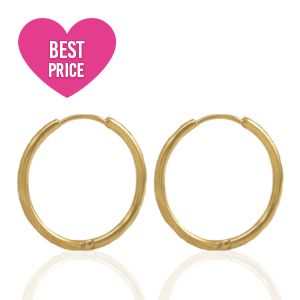 Pendientes Acero Inox criolla 15mm Dorado