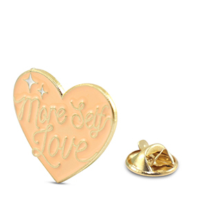 Pins coraz&oacute;n "More self love" Melocot&oacute;n claro-dorado