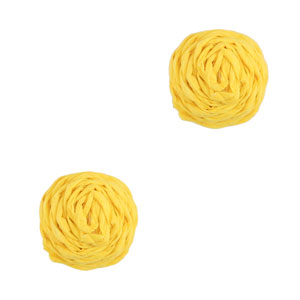 Colgantes Rafia 12mm Amarillo