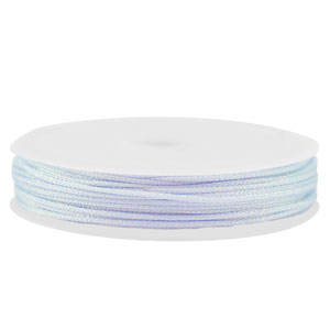 Hilo macram&eacute; trenzado 1mm Azul claro-Violeta met&aacute;lico