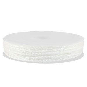 Hilo macram&eacute; trenzado 1mm Blanco met&aacute;lico
