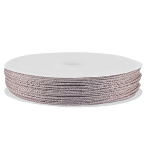 Hilo macram&eacute; trenzado 0,8mm Violeta claro met&aacute;lico