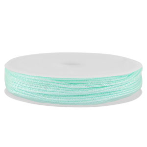 Hilo macram&eacute; trenzado 0,8mm Verde menta claro met&aacute;lico