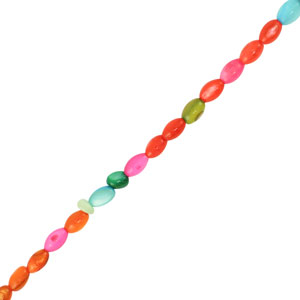 Abalorios conchas &oacute;valo Multicolor