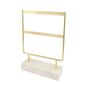 Expositor de joyer&iacute;a para pendientes Natural-dorado