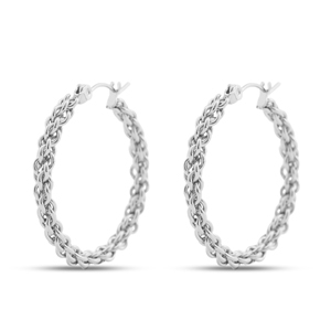 Pendientes Acero Inox criolla Plateado