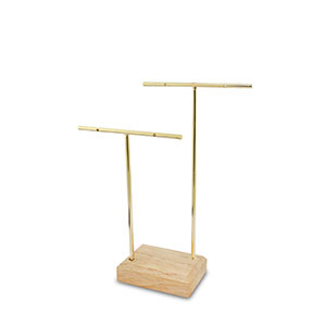 Expositor de joyer&iacute;a para pendientes Natural-dorado