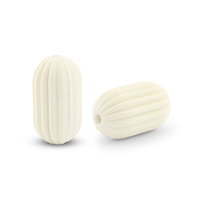 Abalorios acr&iacute;licos &oacute;valo Opaco blancuzco