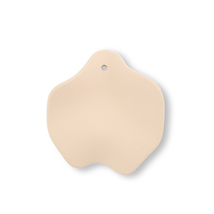 Colgantes acr&iacute;licos hoja Beige oscuro