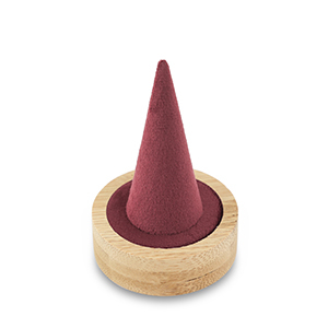 Expositor de joyer&iacute;a para anillos Natural-burdeos