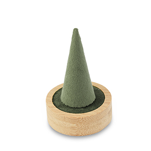 Expositor de joyer&iacute;a para anillos Natural-verde olivia