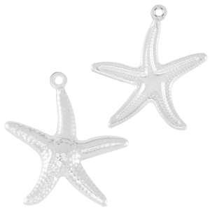 Colgantes Acero Inox estrella de mar Plateado