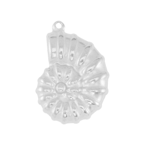 Colgantes Acero Inox concha de mar Plateado