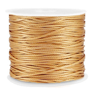 Hilo macram&eacute; trenzado 1mm Dorado