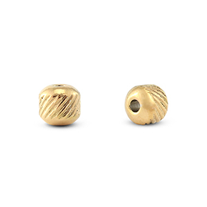 Abalorios de acero inox 6mm Dorado