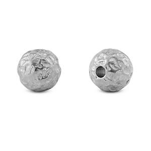 Abalorios de acero inox 8mm Plateado