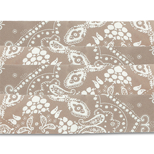 Set de 4 bandanas Marr&oacute;n taupe-blanco