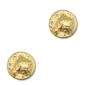 Colgantes Acero Inox entrepieza redondos Dorado