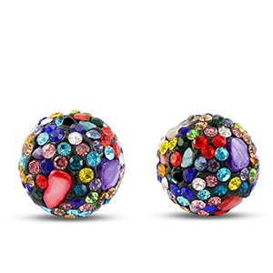 Abalorios bohemios redondos Multicolor oscuro