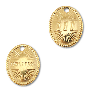 BY31&reg; Colgante Acero inox n&uacute;meros angelicales 111 / intuition Dorado