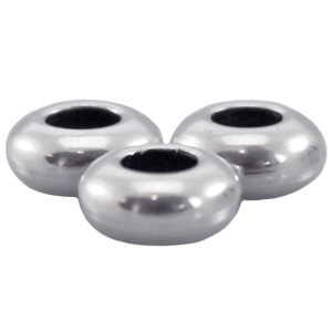 Abalorios met&aacute;licos DQ 7x3mm Plata vieja (sin n&iacute;quel)