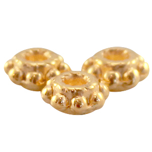 Tubo / anillo met&aacute;licos DQ 5.5x3mm Dorado (sin n&iacute;quel)