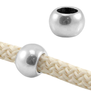 Abalorios met&aacute;licos DQ 10mm Plata vieja (sin n&iacute;quel)