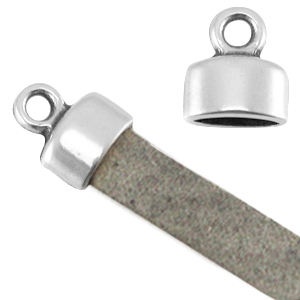 Terminal con anilla met&aacute;lico DQ Plata vieja (sin n&iacute;quel)