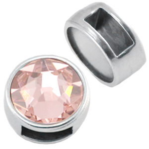 Correderas met&aacute;licas DQ para SS34 base plana y cabuch&oacute;n 7mm Plata vieja (sin n&iacute;quel)