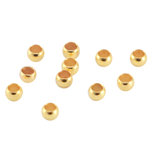 Chafas met&aacute;licas DQ 2.5mm oro (sin n&iacute;quel)