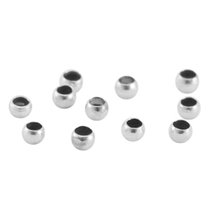 Chafas met&aacute;licas DQ 2.5mm Plata vieja (sin n&iacute;quel)